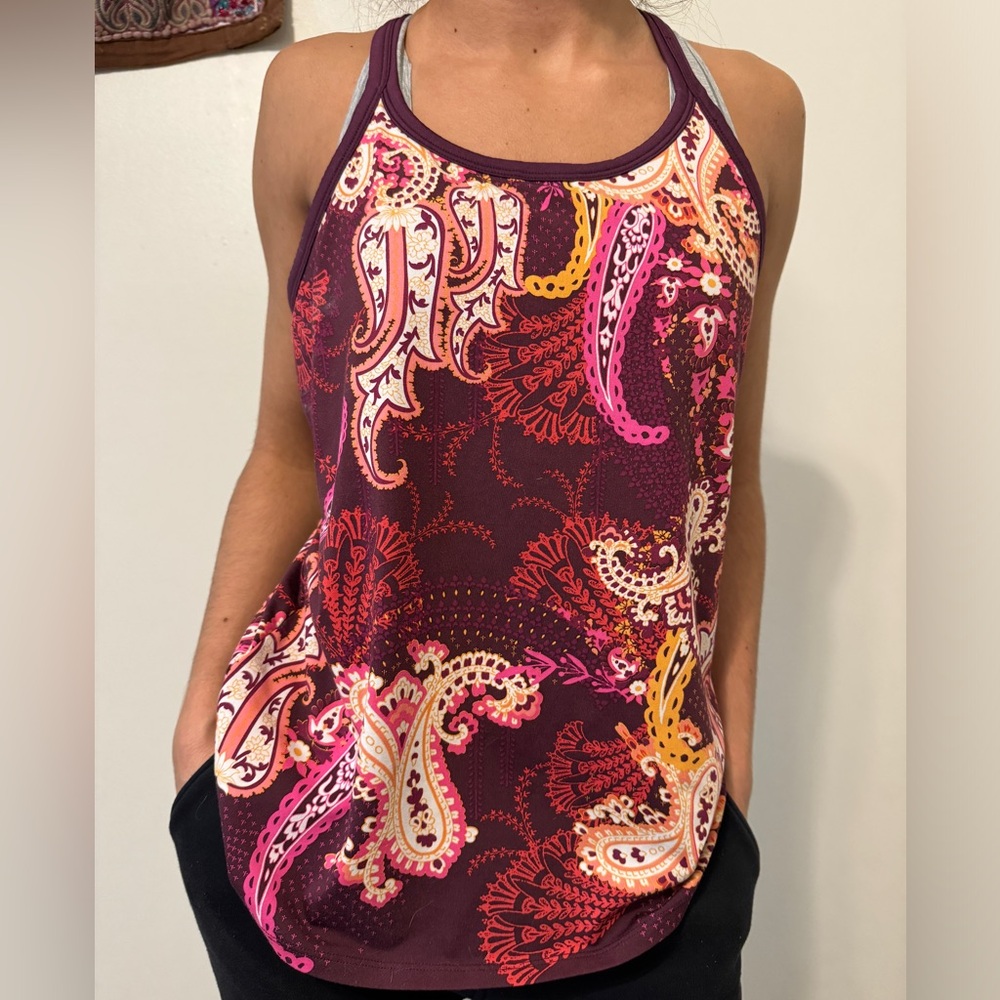ATHLETA PAISLEY PRINT WORKOUT TANK